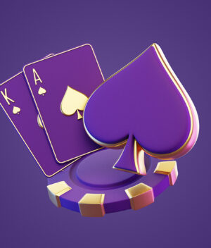 purple-gold-king-ace-spade-card-set-3d-render-illustration