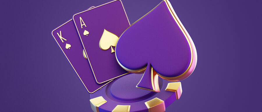 purple-gold-king-ace-spade-card-set-3d-render-illustration